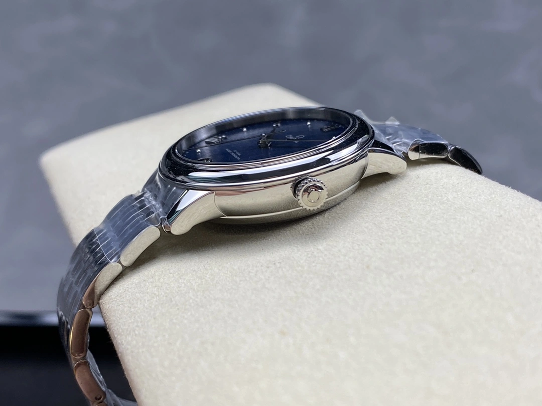 FashionForward CBD Factory Omega De Ville Prestige 40mm Dark Blue Dial Stainless Steel Bracelet (434.10.40.20.03.001) 1:1 Super Clone – DD8800 Movement 338
